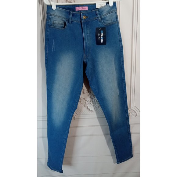 PBKDC Denim - NWT Pbkdc Idea Flex Skinny Fit High Waist Rise Med Wash Blue Jeans Sz 13